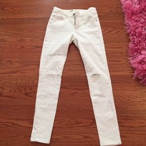 Garage white high waist jeggings.